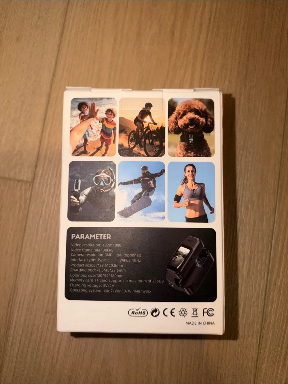 Thumb Action Camera, POV Camera Hands-Free Recording 180 rotating length